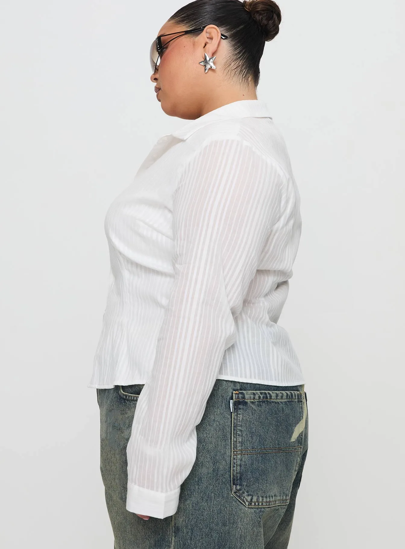 Fogler Shirt White Curve sold by Princess Polly product image thumbnail 3