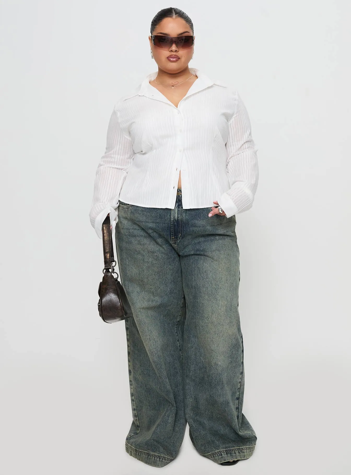 Fogler Shirt White Curve sold by Princess Polly product image thumbnail 2