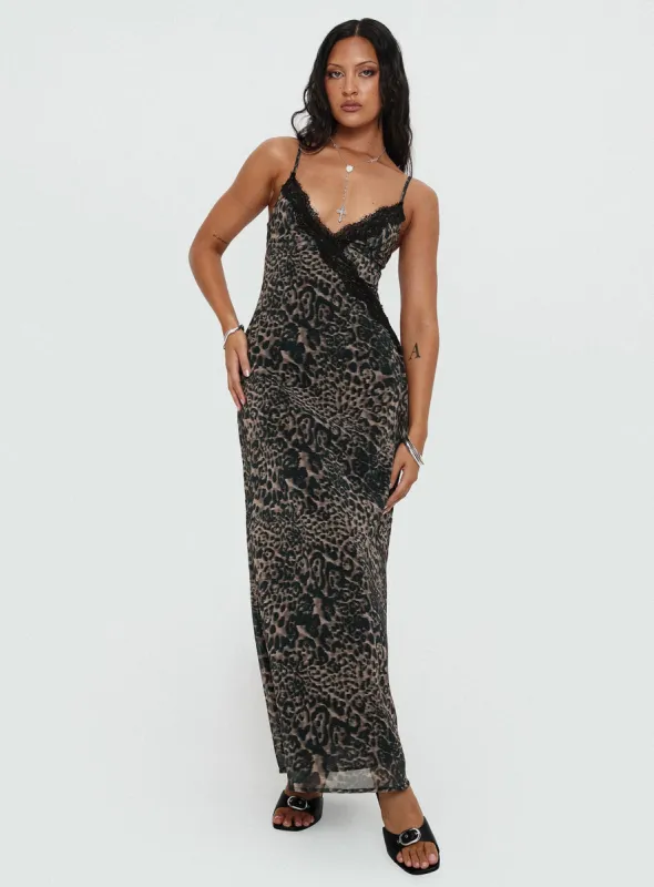 Rosalba Maxi Dress Leopard sold by Princess Polly