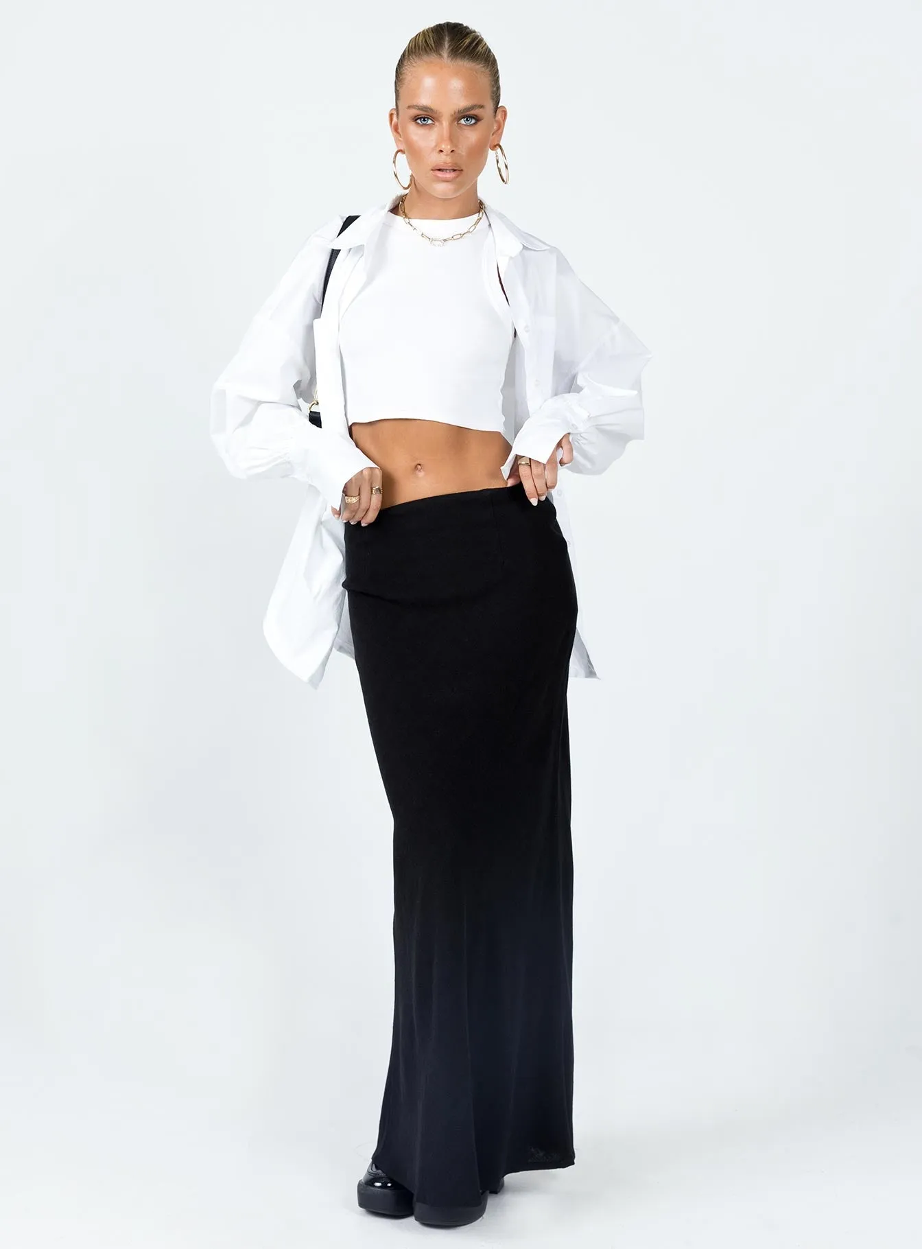 Jodie Maxi Skirt Black Petite sold by Princess Polly product image thumbnail 2