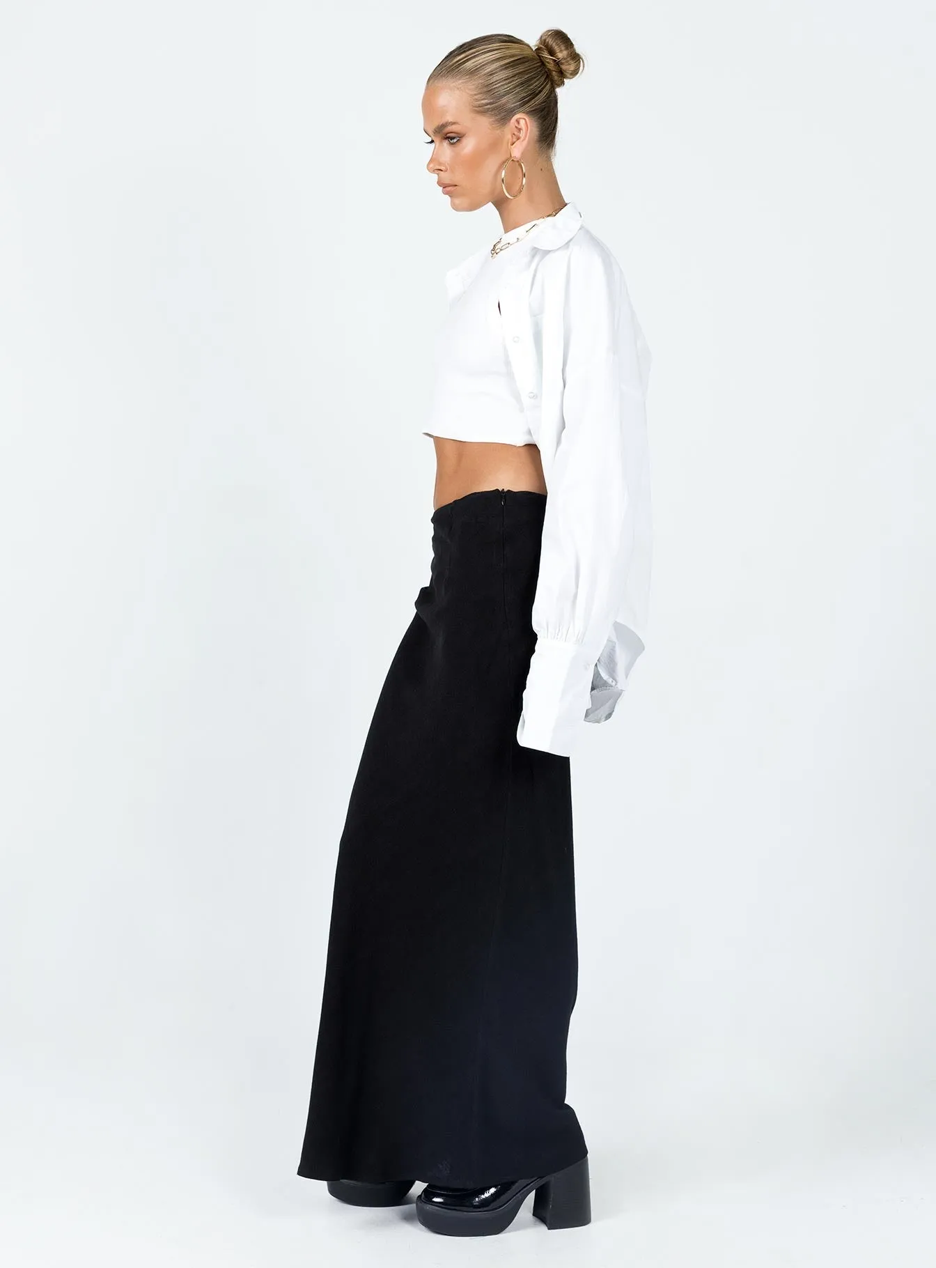 Jodie Maxi Skirt Black Petite sold by Princess Polly product image thumbnail 4