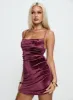 Celena Velvet Mini Dress Purple sold by Princess Polly