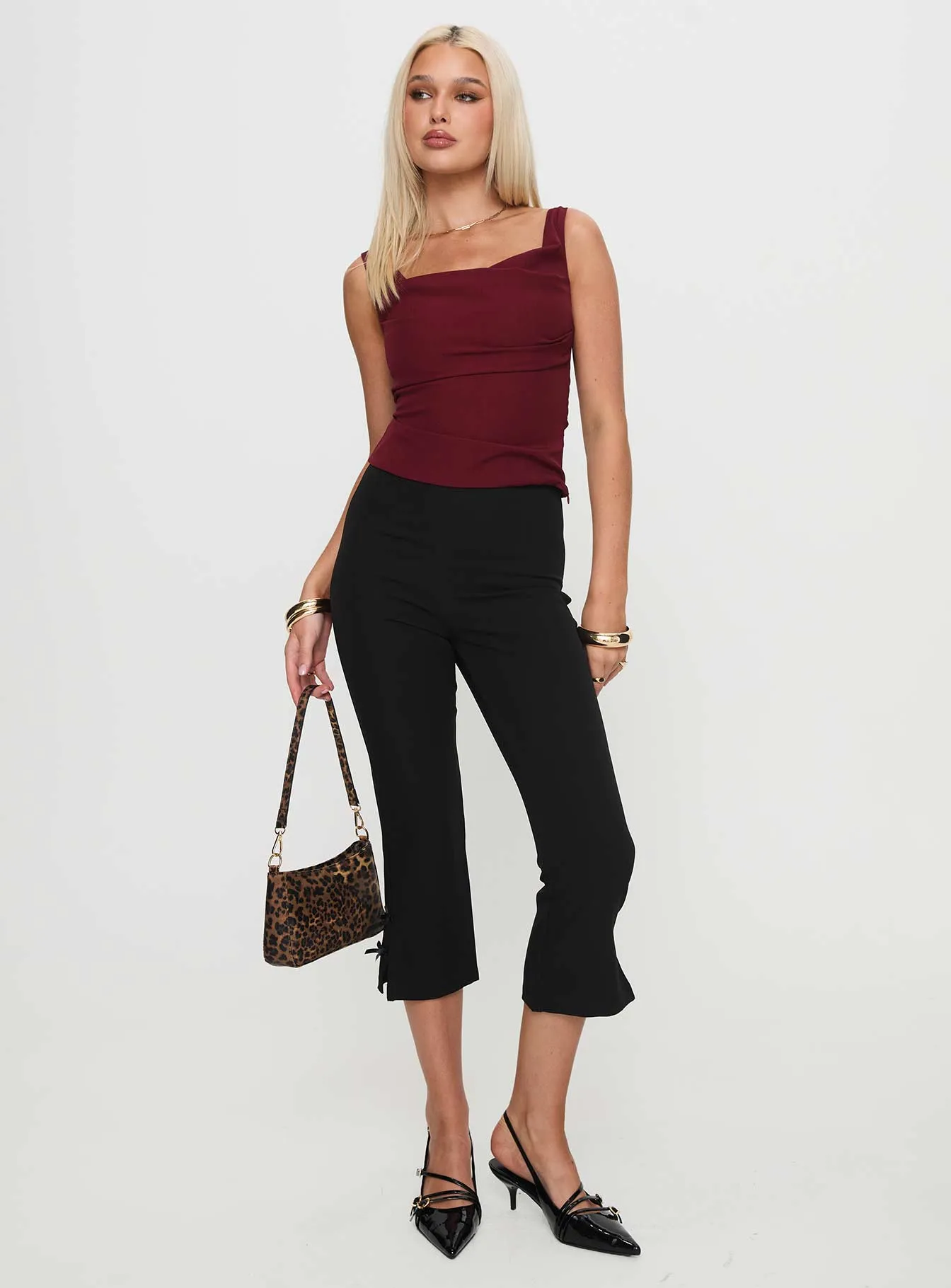 Lallina Top Burgundy sold by Princess Polly product image thumbnail 3