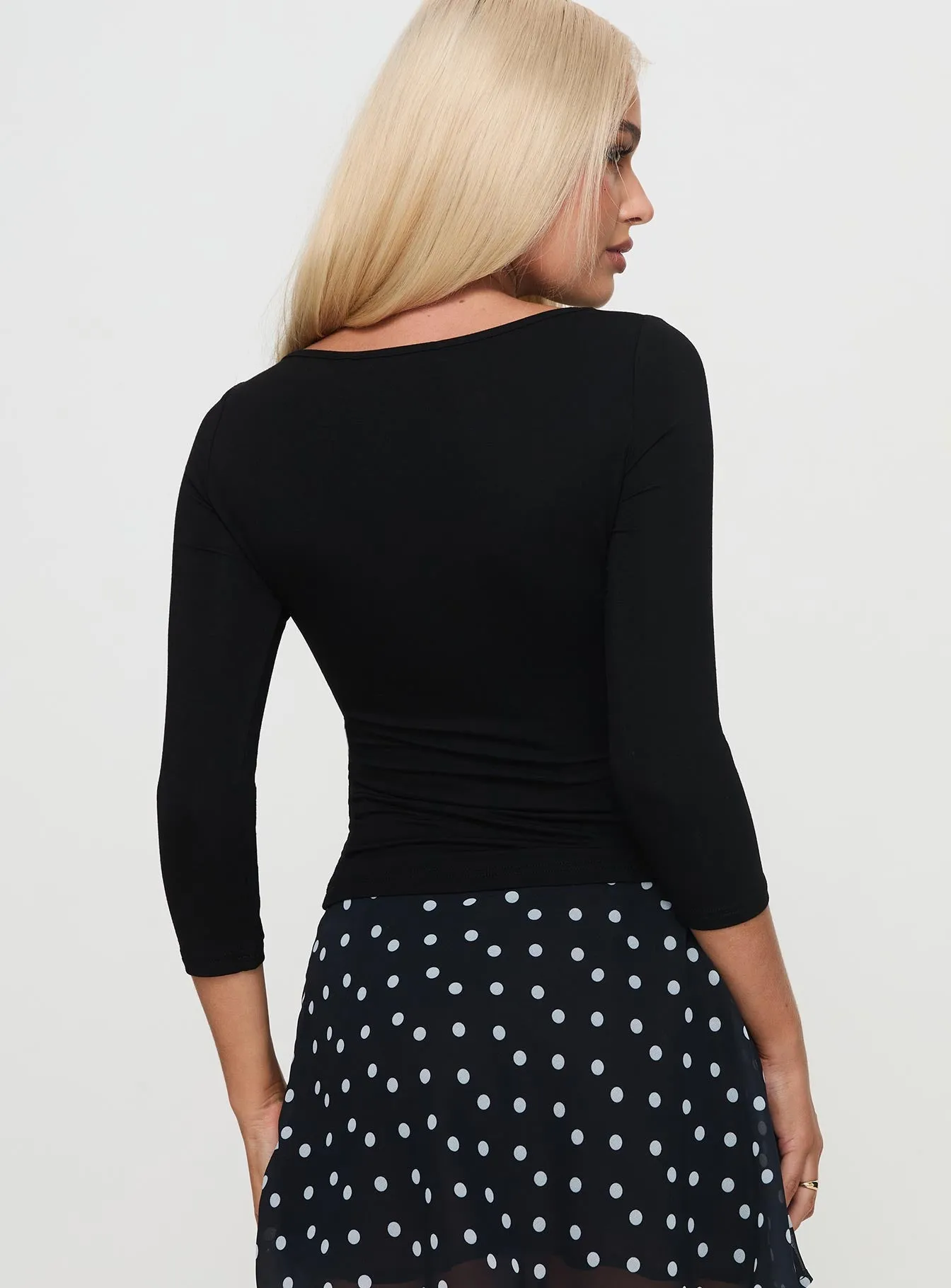 Alouette Long Sleeve Top Black sold by Princess Polly product image thumbnail 4
