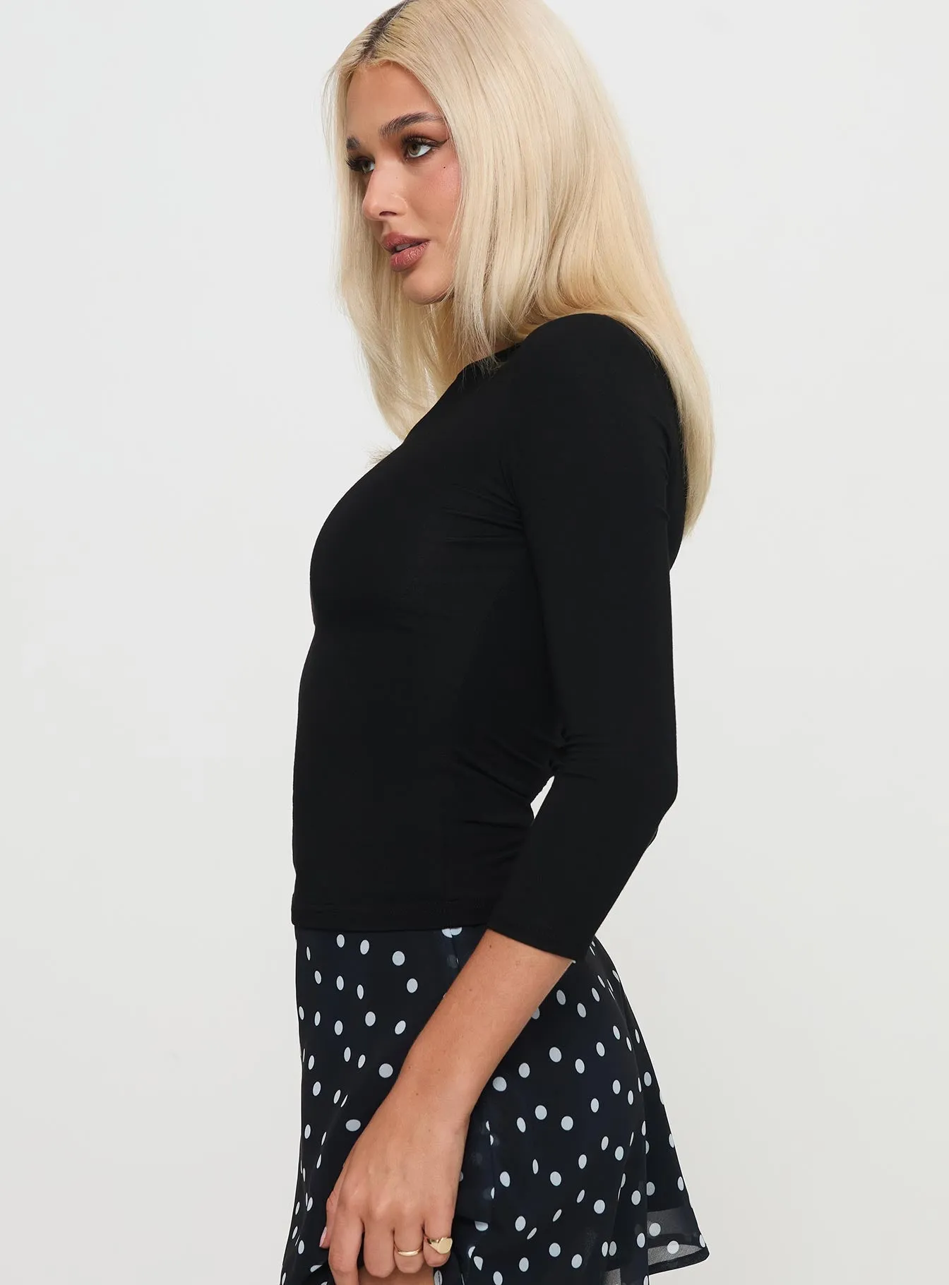 Alouette Long Sleeve Top Black sold by Princess Polly product image thumbnail 3