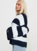 Nerina Knit Sweater Blue / White Stripe sold by Princess Polly