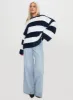 Nerina Knit Sweater Blue / White Stripe sold by Princess Polly