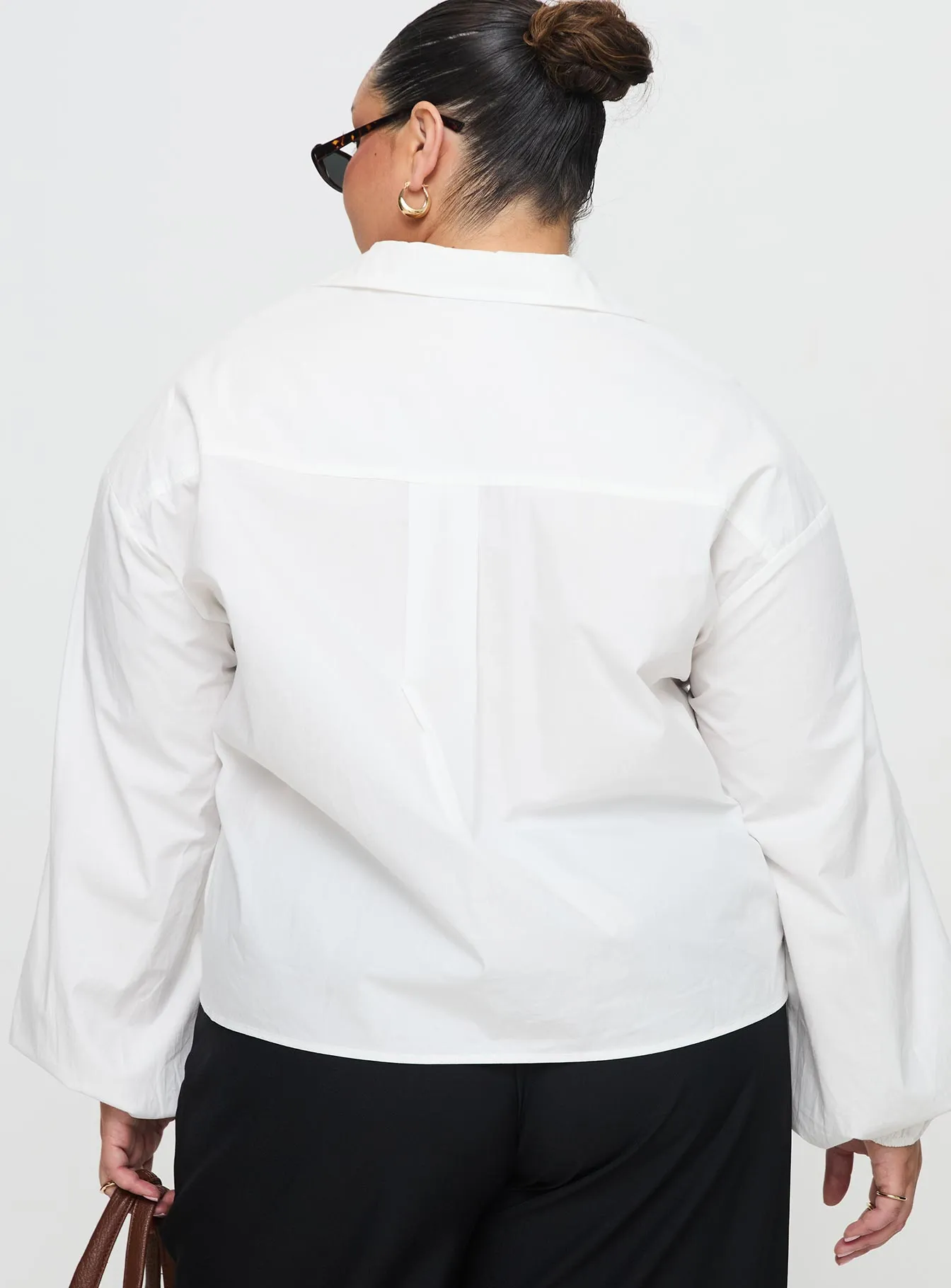 Rinon Long Sleeve Top White Curve sold by Princess Polly product image thumbnail 5