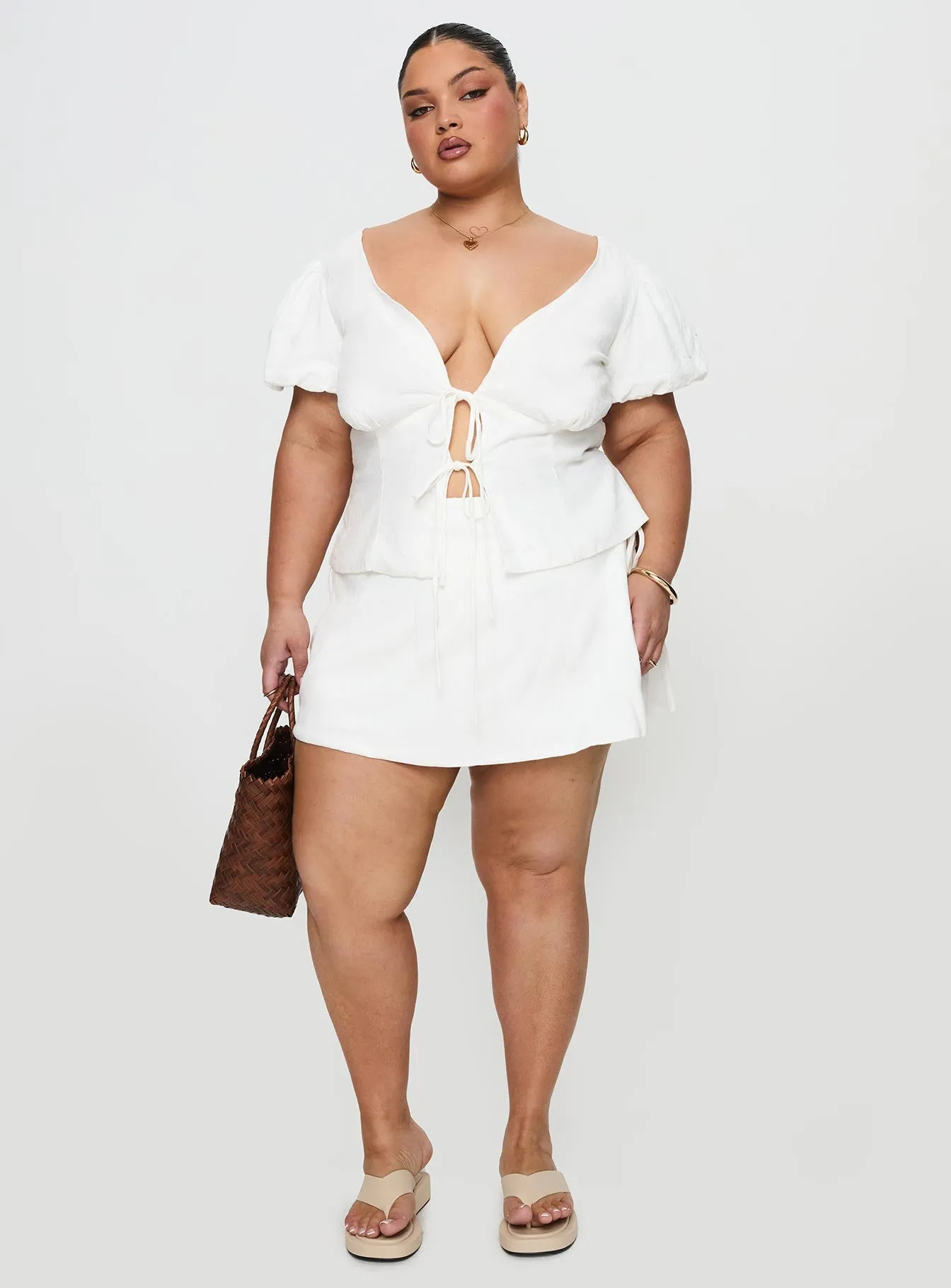 Wilhelmina Blouse Top White Curve sold by Princess Polly product image thumbnail 3