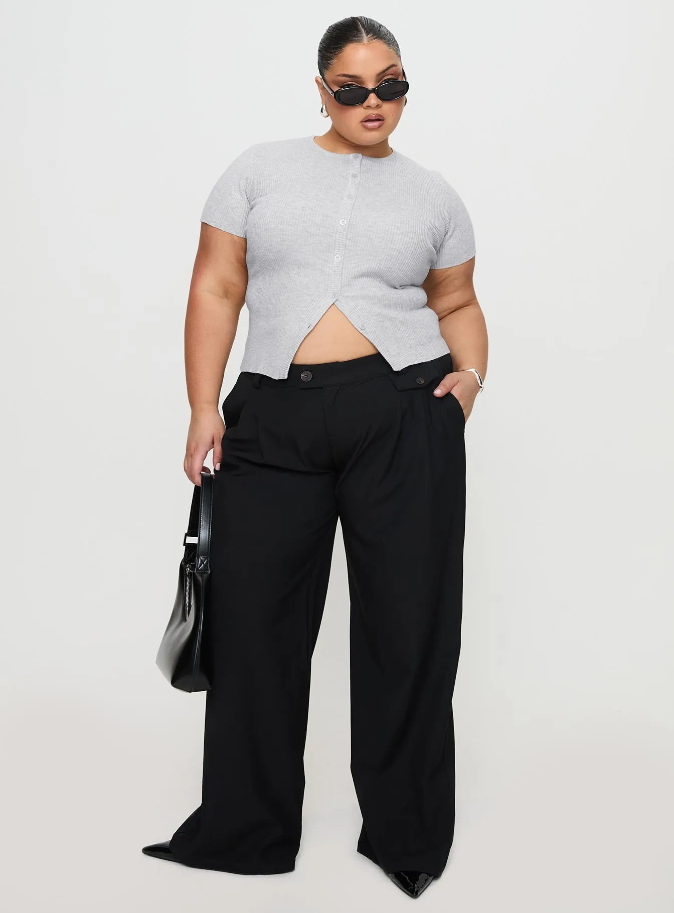 Suzu Knit Top Grey Curve sold by Princess Polly product image thumbnail 3
