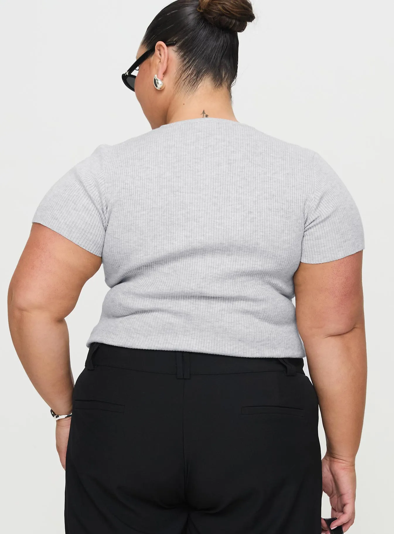 Suzu Knit Top Grey Curve sold by Princess Polly product image thumbnail 5