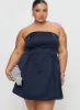 Spader Corset Mini Dress Navy Curve sold by Princess Polly