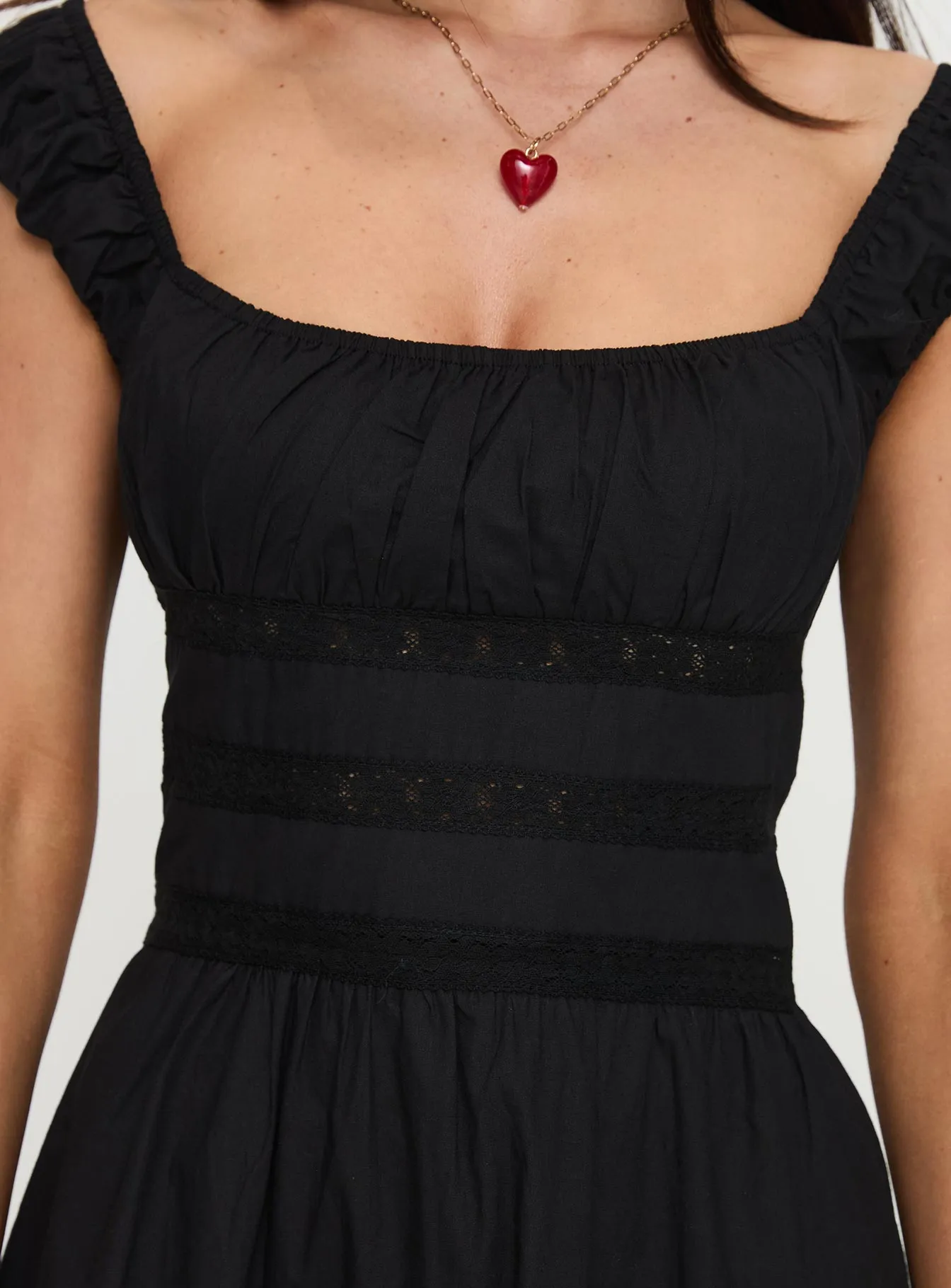 Peonia Lace Mini Dress Black sold by Princess Polly product image thumbnail 5