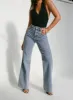 Thearlie High Rise Flared Jeans Light Wash sold by Princess Polly