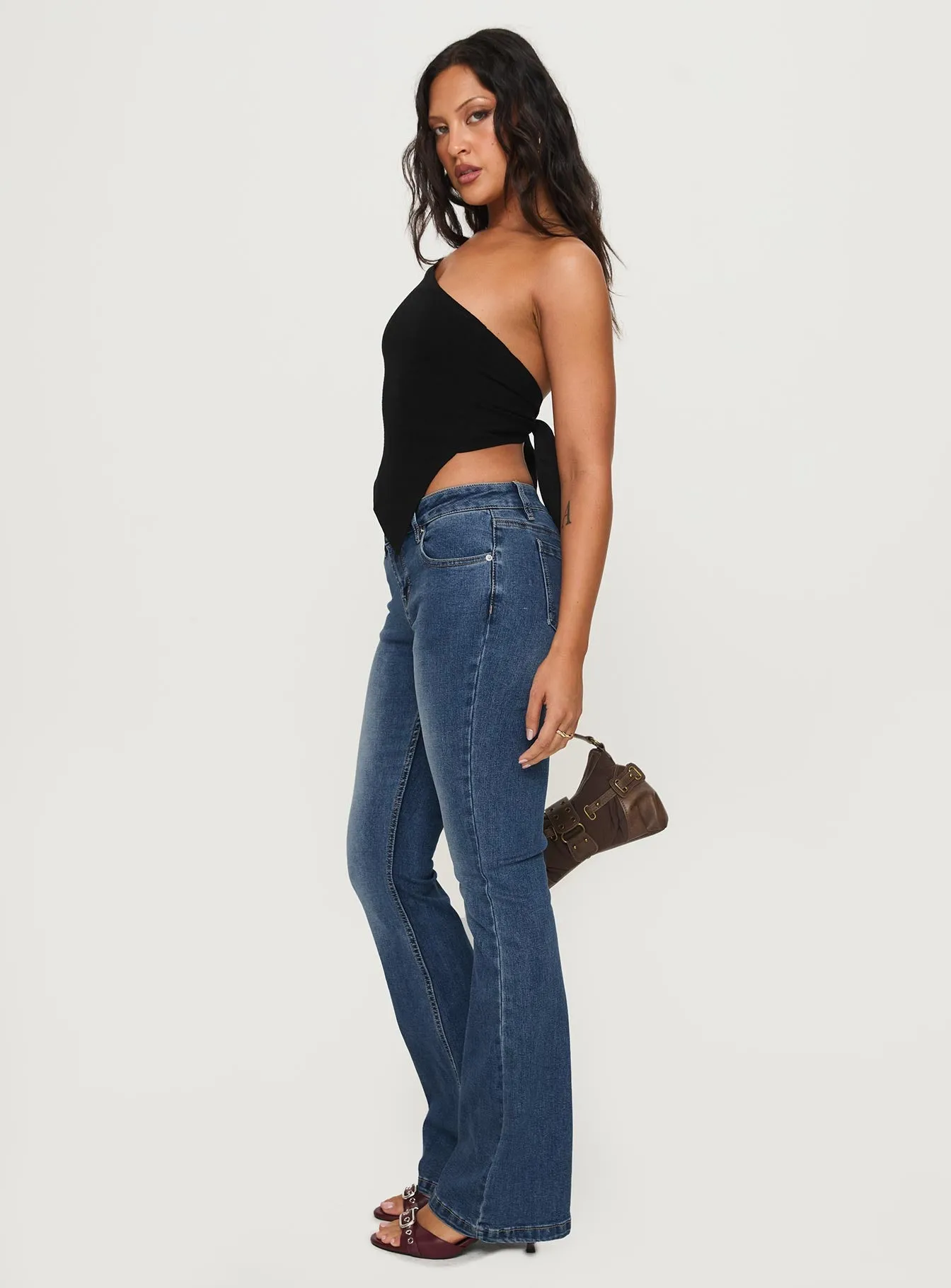 Bethany Low Rise Bootleg Jeans Mid Wash sold by Princess Polly product image thumbnail 5