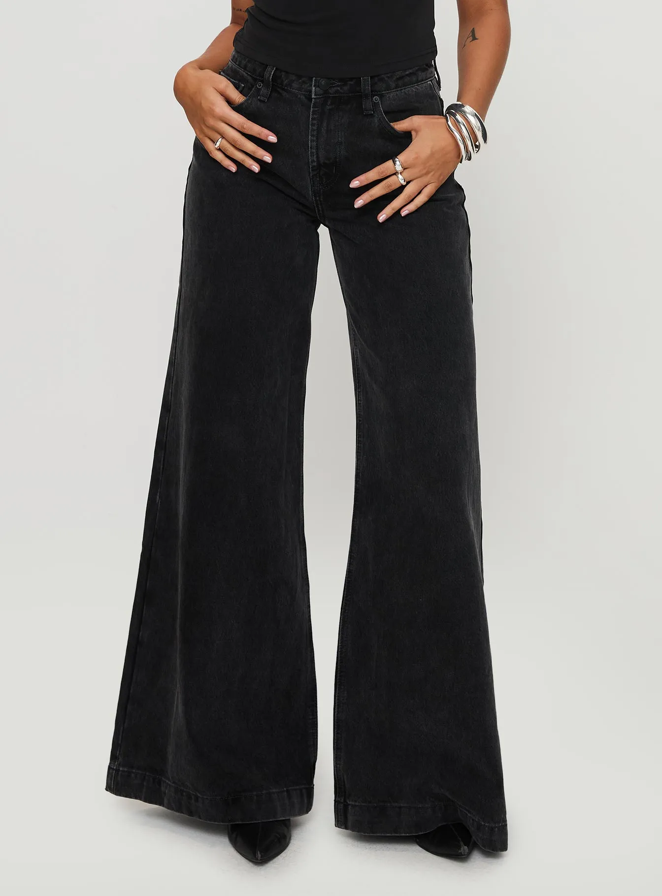 Toby Low Ultra Baggy Jean Charcoal sold by Princess Polly product image thumbnail 3