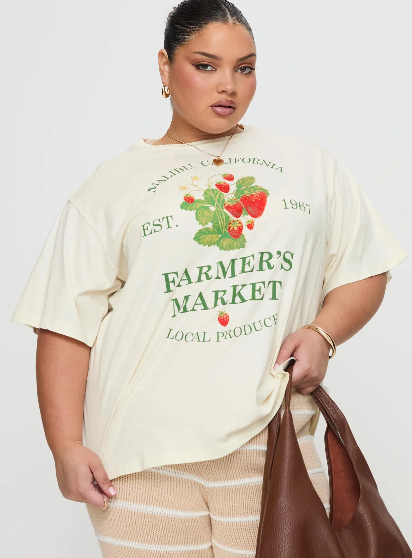 Local Produce Tee Cream Curve sold by Princess Polly product image thumbnail 2