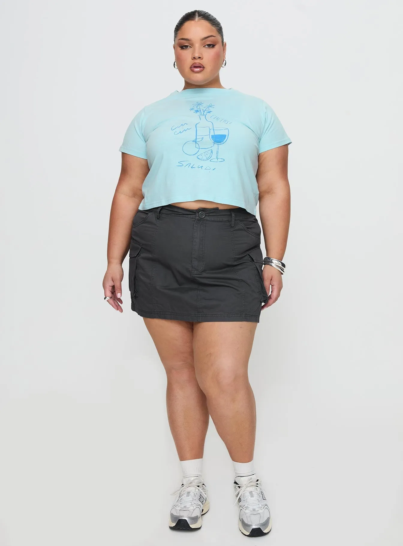 Cheers To You Tee Blue Curve sold by Princess Polly product image thumbnail 3