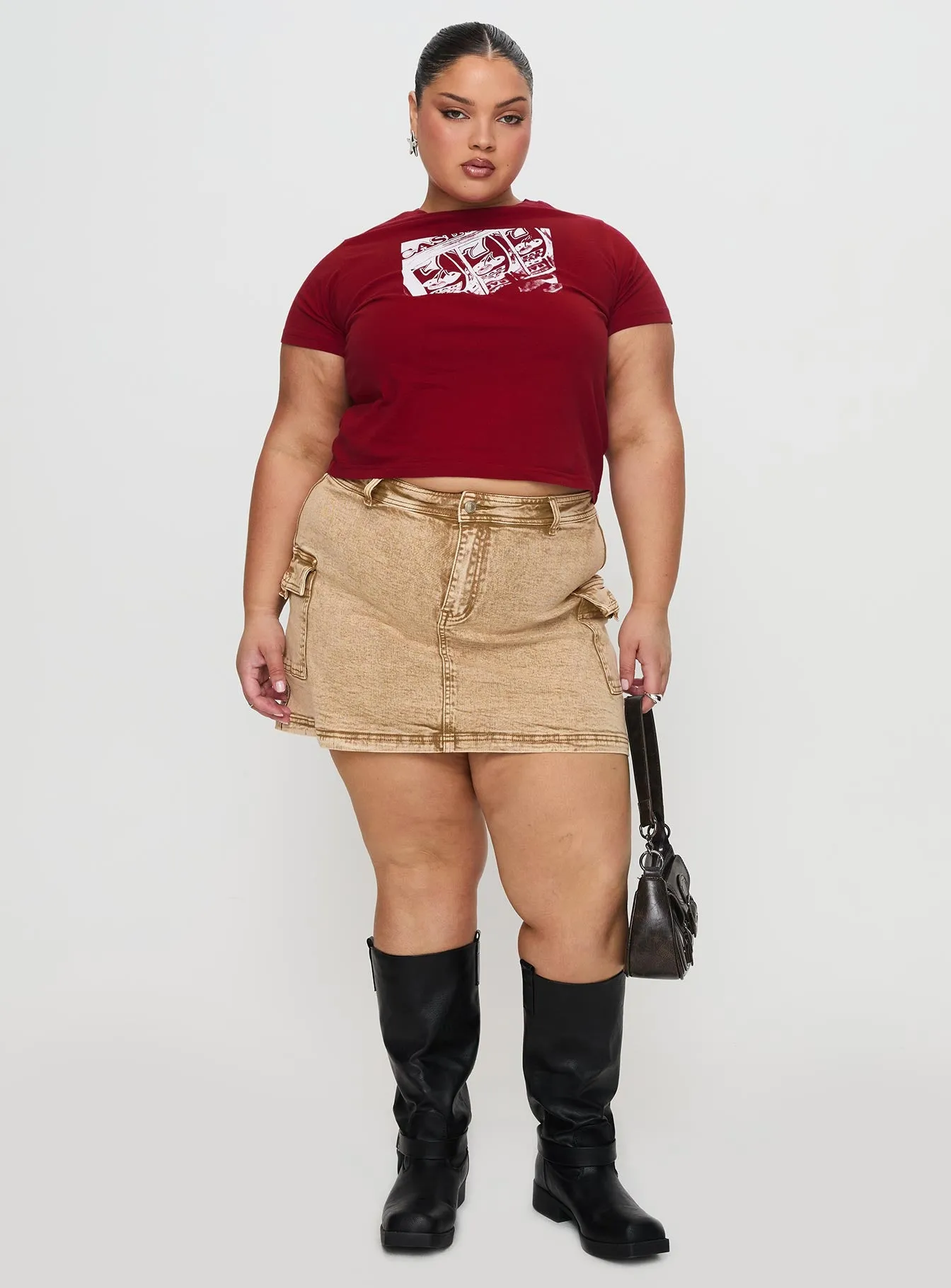 You Do You Tee Red Curve sold by Princess Polly product image thumbnail 3