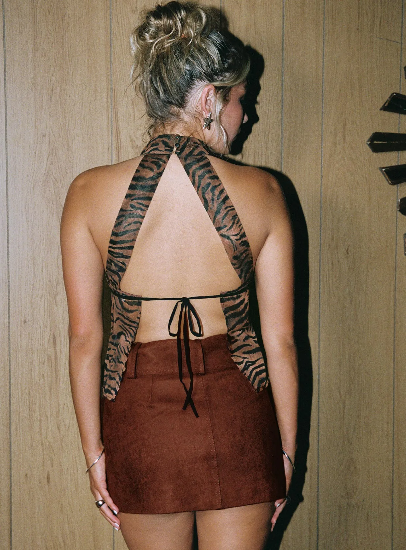 Movita Belted Mini Skirt Brown sold by Princess Polly product image thumbnail 5