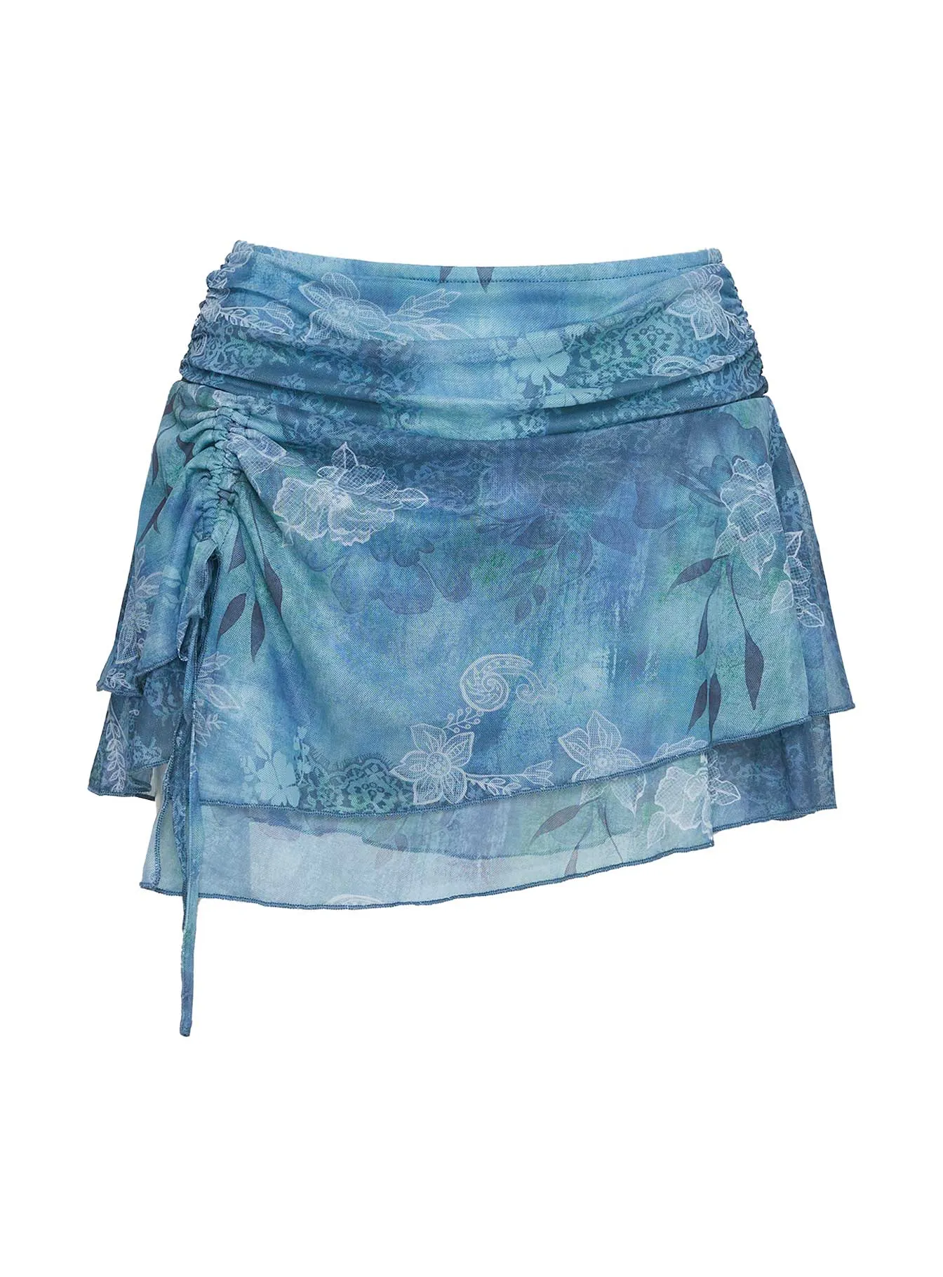 Rosee Frill Mini Skort Blue Multi sold by Princess Polly product image thumbnail 5