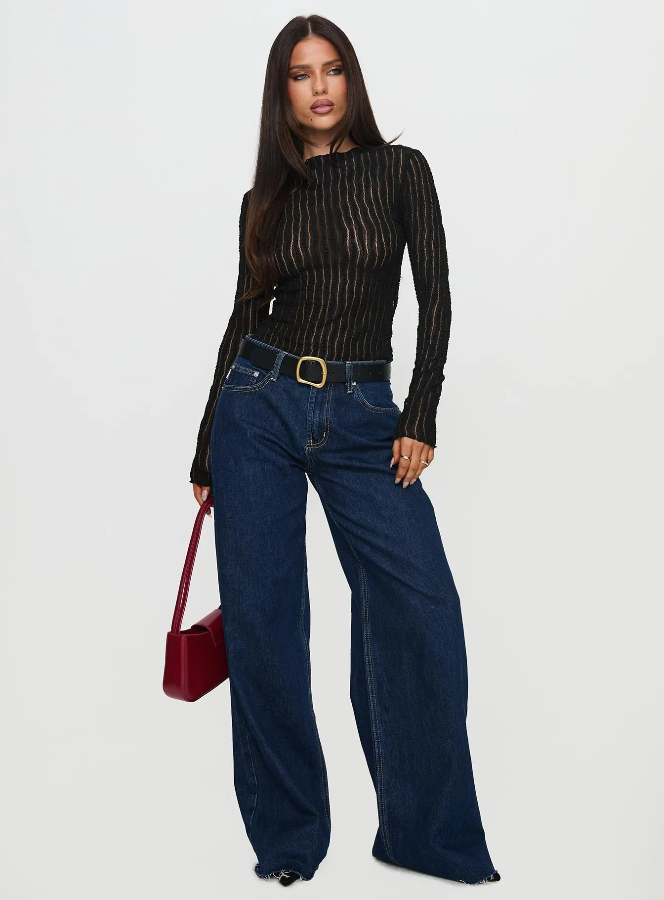 Padra Long Sleeve Top Black sold by Princess Polly product image thumbnail 2