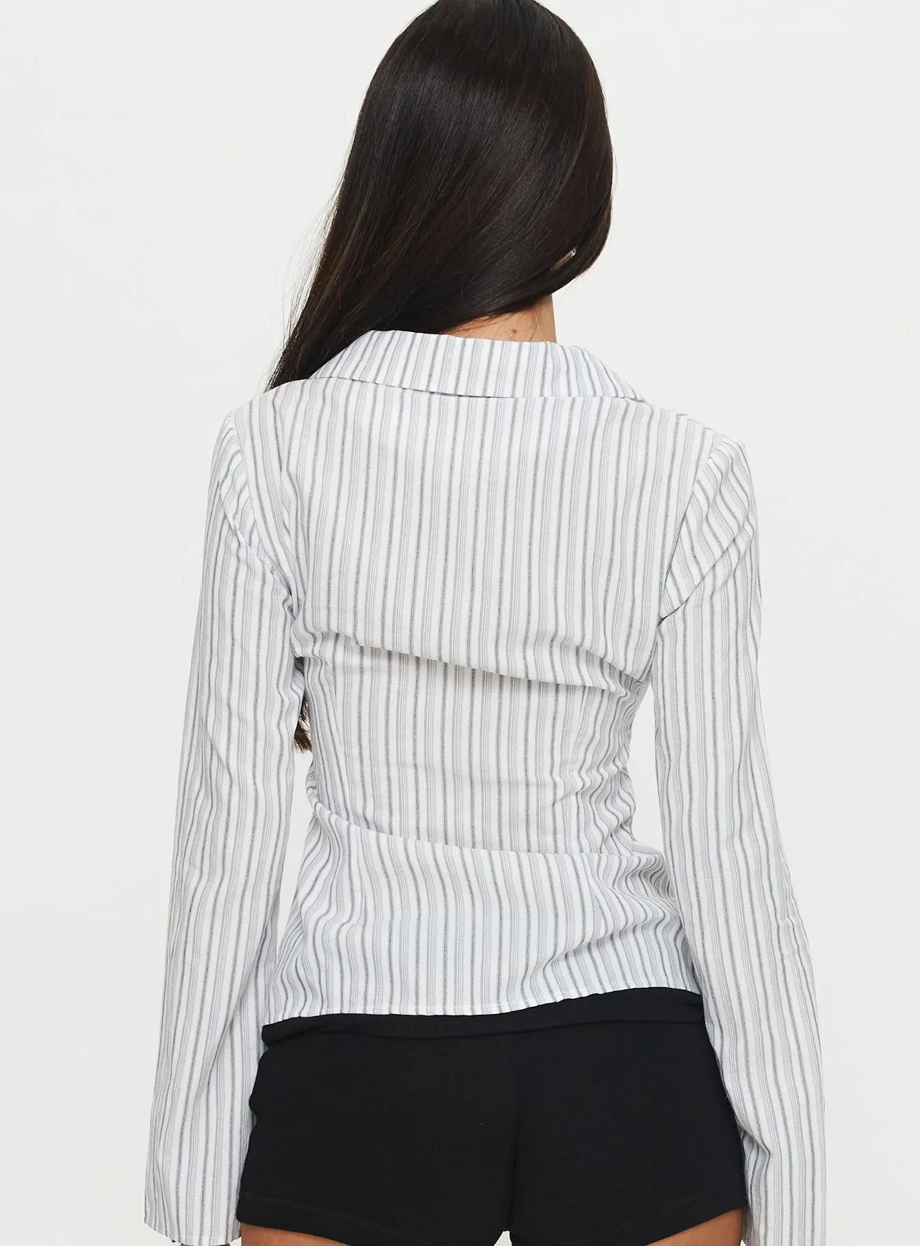 Myers Stripe Top White sold by Princess Polly product image thumbnail 5