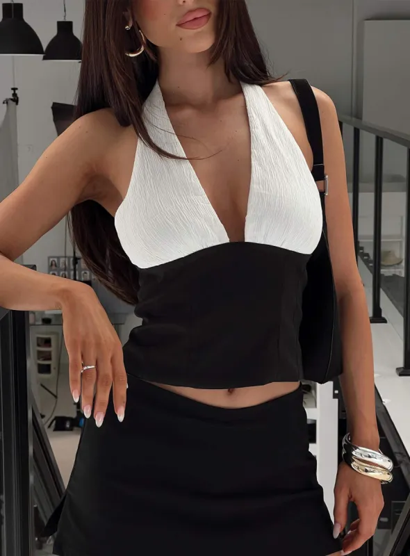 Eyecatcher Halter Top Multi sold by Princess Polly