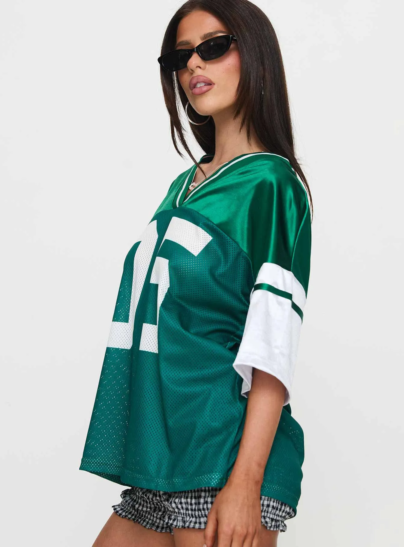 Kronwall Sports Jersey Top Green / White sold by Princess Polly product image thumbnail 3