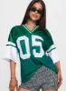 Kronwall Sports Jersey Top Green / White sold by Princess Polly
