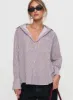 Takes You Far Shirt Burgundy Stripe sold by Princess Polly