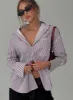 Takes You Far Shirt Burgundy Stripe sold by Princess Polly