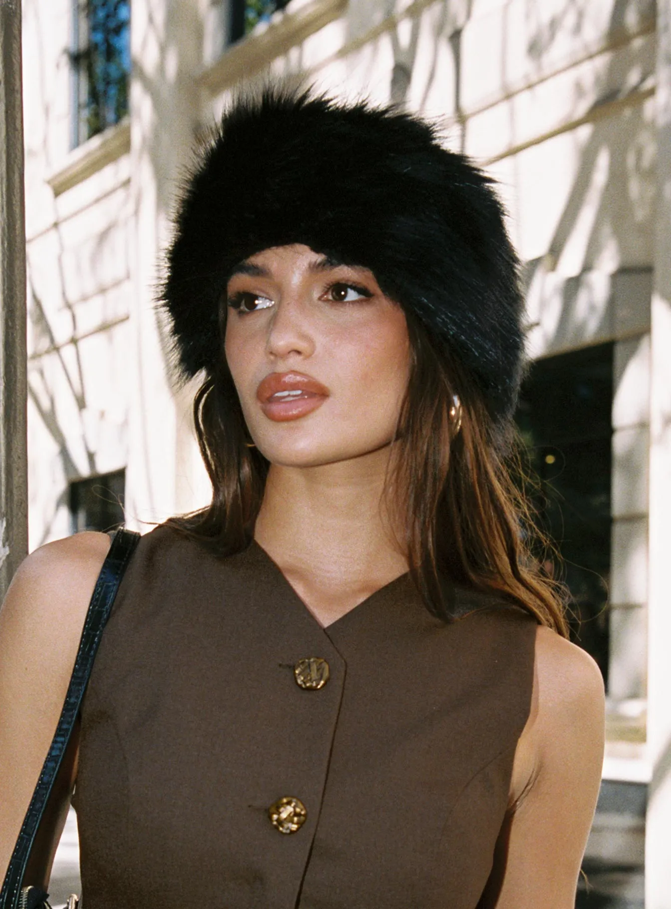 Raquela Fluffy Headband Black sold by Princess Polly product image thumbnail 2