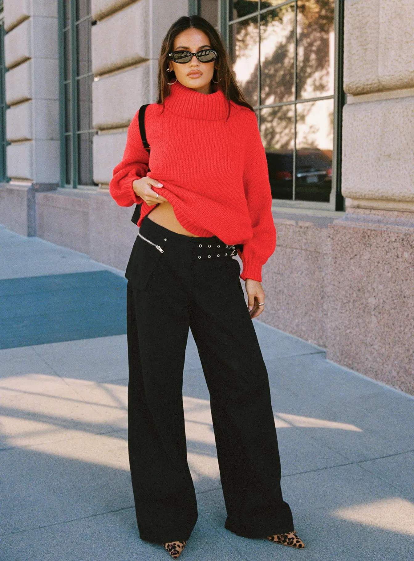 Let Love In Knit Sweater Red sold by Princess Polly product image thumbnail 2