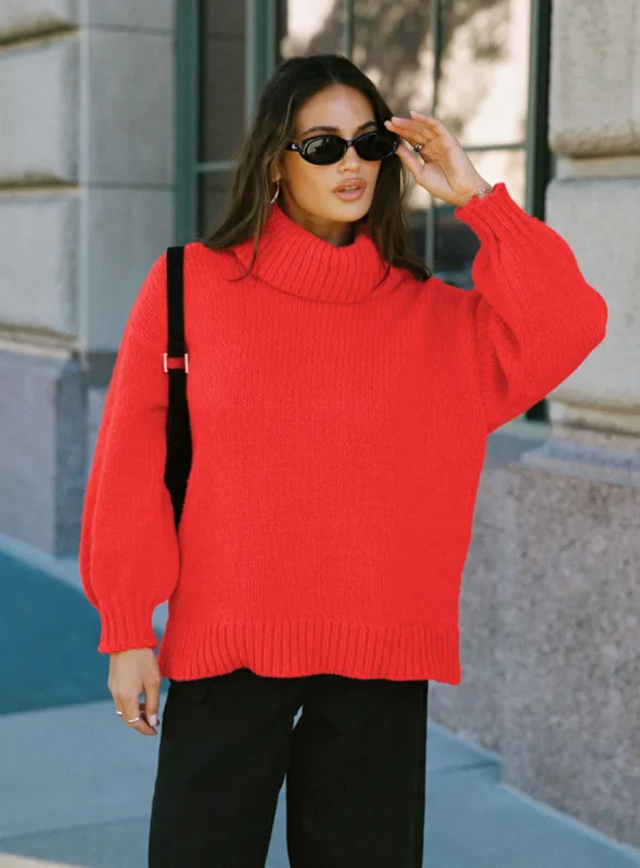 Let Love In Knit Sweater Red sold by Princess Polly