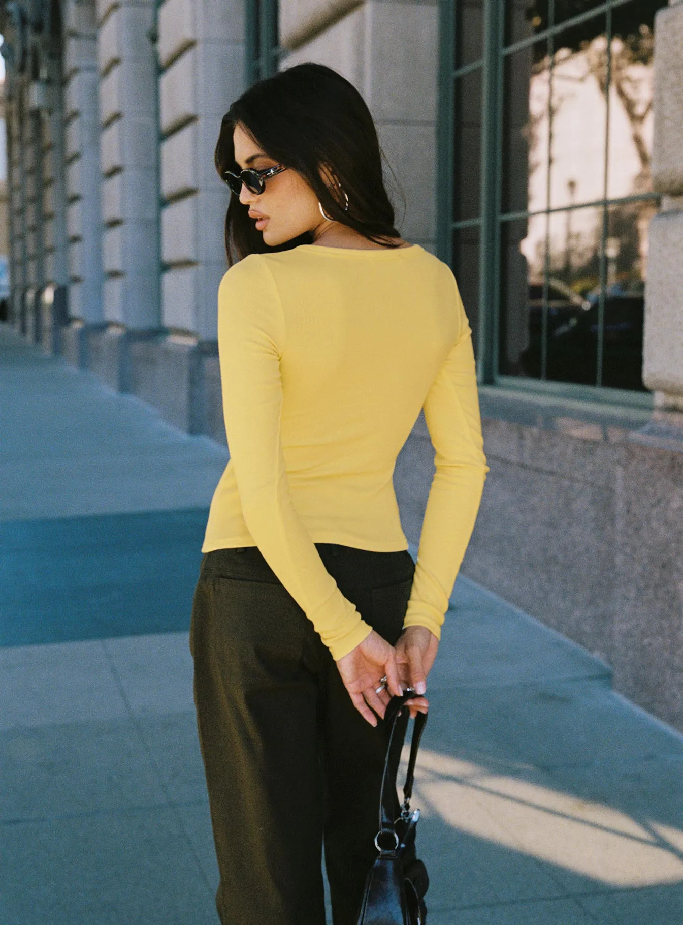 Passoni Long Sleeve Top Lemon sold by Princess Polly product image thumbnail 4
