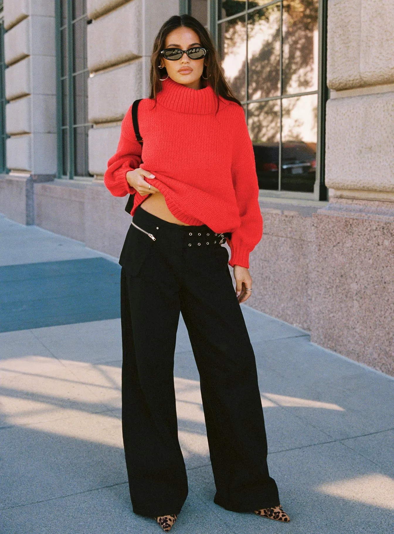 Paltrow Mid Rise Wide Leg Cargo Jeans Black sold by Princess Polly product image thumbnail 3