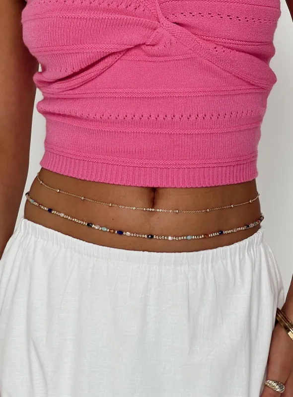 Nadia Beaded Chain Belt Multi sold by Princess Polly
