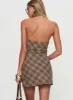 Terrace Mini Skirt Brown Check sold by Princess Polly