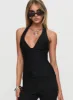 Heartbound Halter Top Black sold by Princess Polly