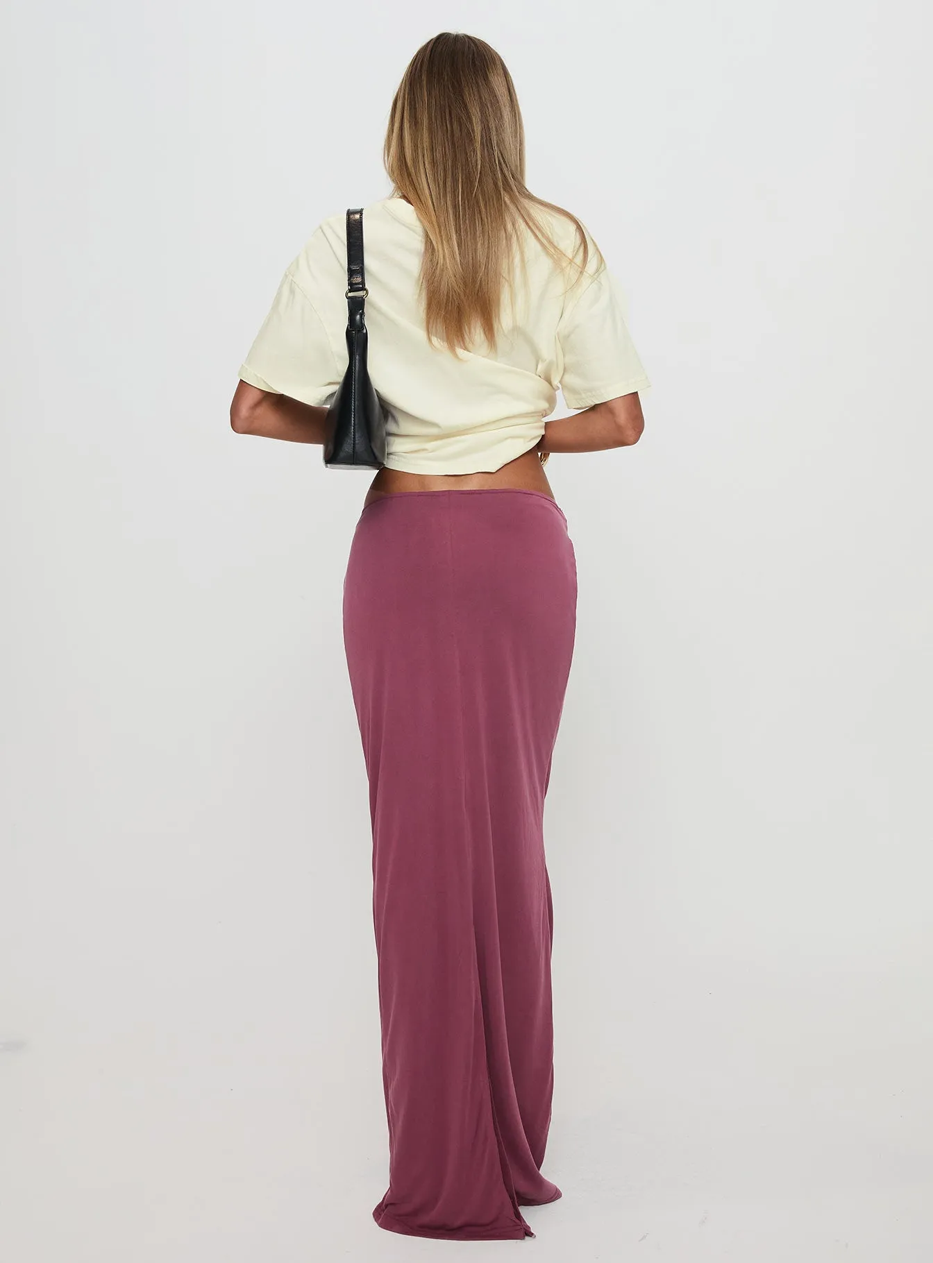 Tamera Maxi Skirt Burgundy sold by Princess Polly product image thumbnail 5