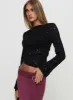 Sensua Long Sleeve Top Black sold by Princess Polly