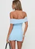 Dejaview Strapless Mini Dress Blue sold by Princess Polly