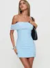 Dejaview Strapless Mini Dress Blue sold by Princess Polly