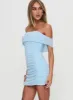Dejaview Strapless Mini Dress Blue sold by Princess Polly