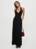 Make A Fortune Hardware Halter Maxi Dress Black sold by Princess Polly