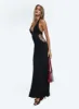 Make A Fortune Hardware Halter Maxi Dress Black sold by Princess Polly