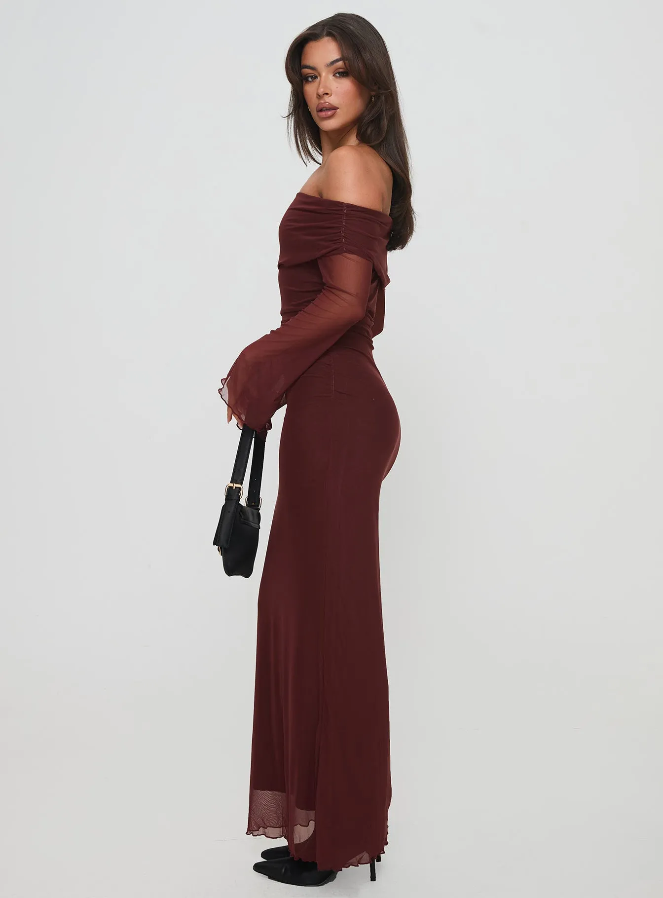 Consideration Maxi Dress Chocolate sold by Princess Polly product image thumbnail 3