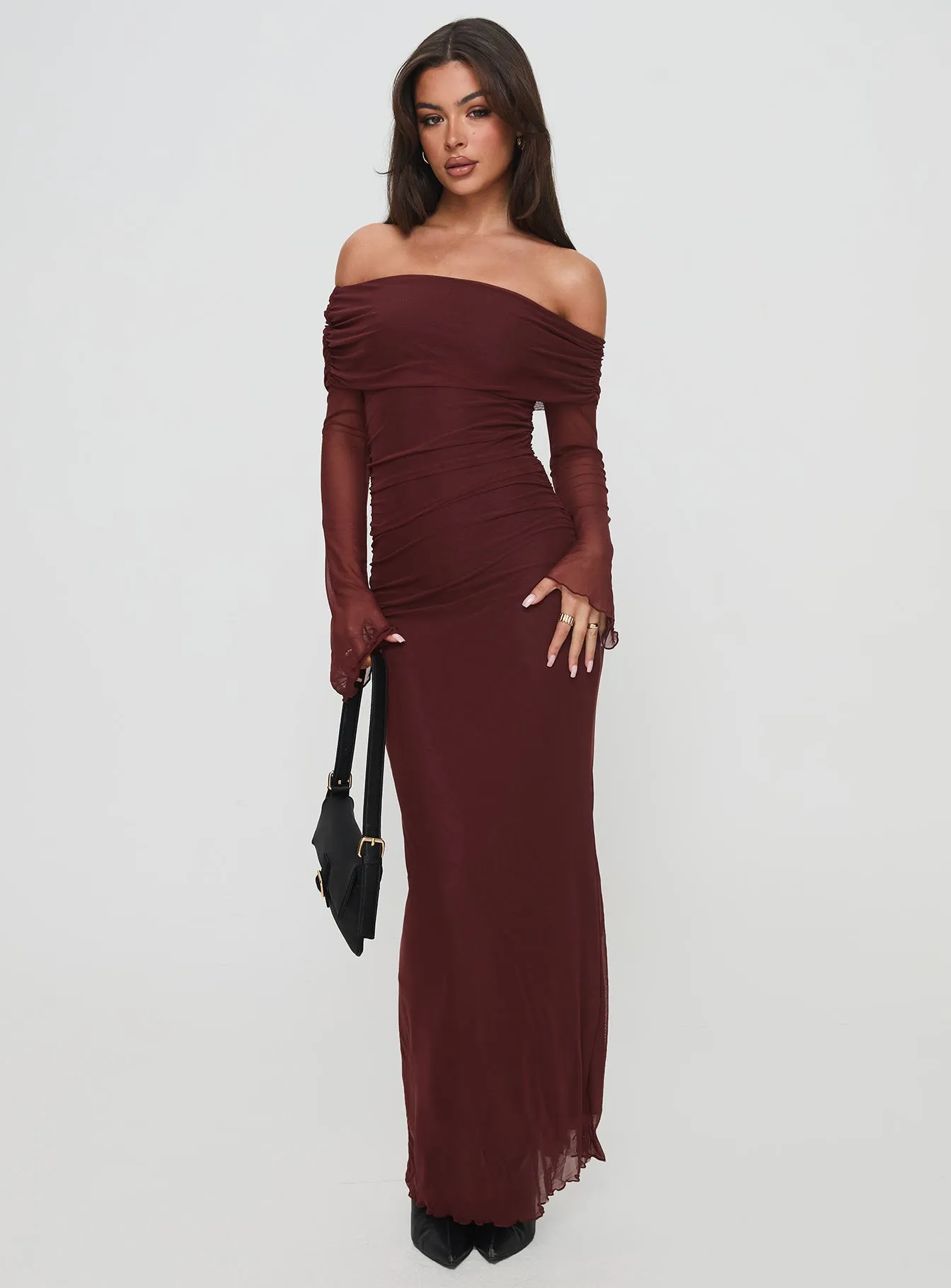Consideration Maxi Dress Chocolate sold by Princess Polly product image thumbnail 2