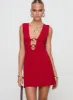 Steward Mini Dress Red sold by Princess Polly